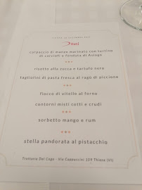 Menu / carte de Trattoria Dal Cogo à Thiene