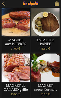 Restaurant le chalé à Sarrola-Carcopino menu