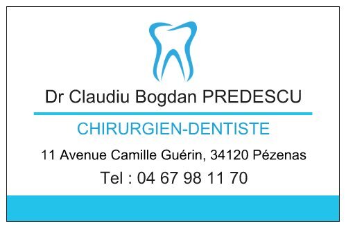 Chirurgien-Dentiste Predescu Claudiu Bogdan à Pézenas (Hérault 34)