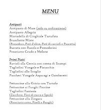 Menu / carte de Bar Trattoria Allegria e cucina Casereccia à Sasso