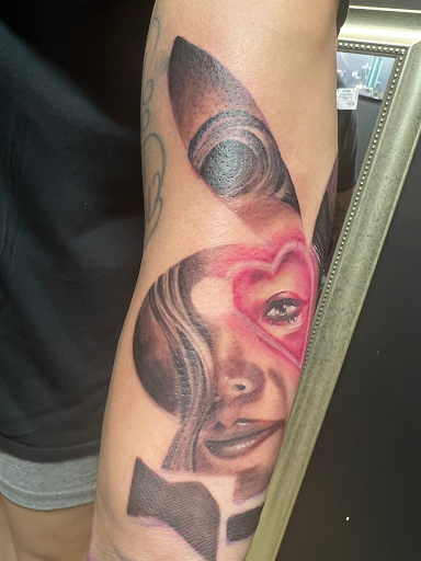 Explore partial sleeve tattoo ideas, creative tattoo ideas in Dallas, available at Empire barbers & Ink