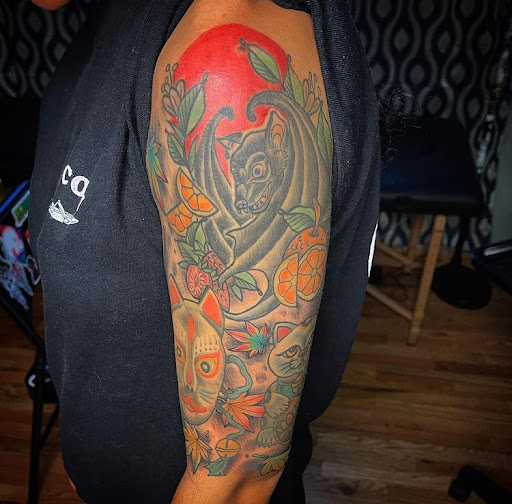 Explore reflection tattoo ideas, creative tattoo ideas in Lake Villa, available at Eternal Tiger Tattoo