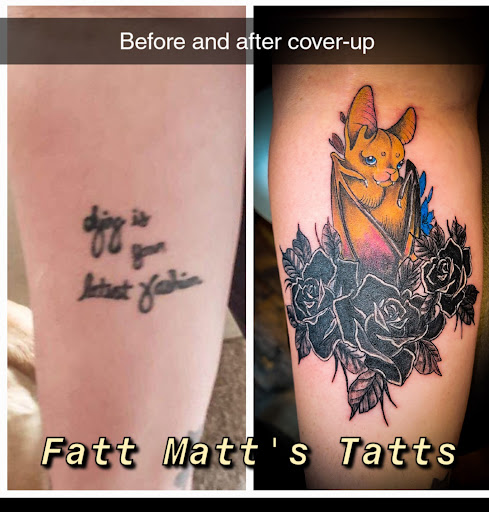 Explore nail technician tattoo ideas, creative tattoo ideas in Logansport, available at Fatt Matts Tatts