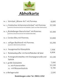 Gasthaus Eichelgarten à Gunzenhausen carte