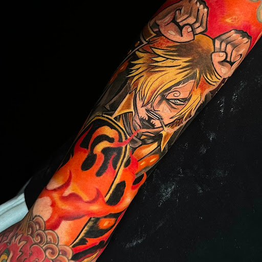 Explore deer head tattoo ideas, creative tattoo ideas in Norcross, available at Brotherhood Tattoo