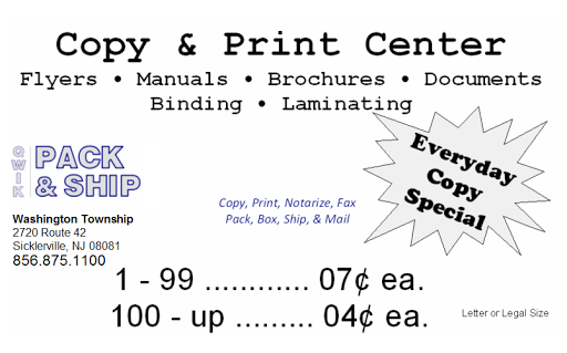 Notary Public «Qwik Pack & Ship», reviews and photos, 3501 NJ-42 #130, Blackwood, NJ 08012, USA