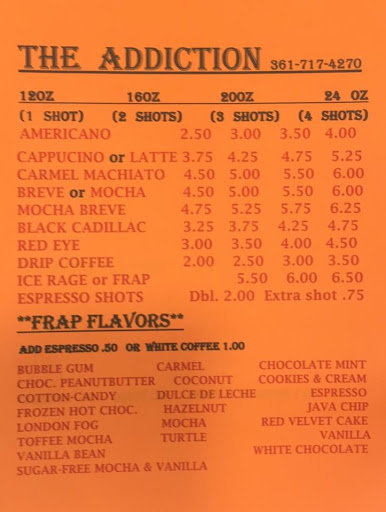 Coffee Shop «The Addiction», reviews and photos, 1820 W Wheeler Ave, Aransas Pass, TX 78336, USA