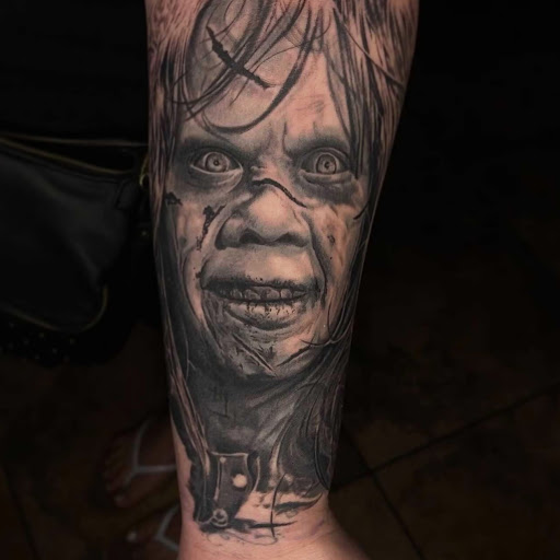 Explore elbow tattoo ideas for men, creative tattoo ideas in San Antonio, available at Firme Copias Tattoo Studio