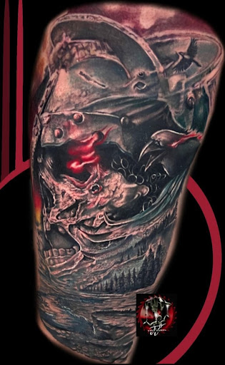 Explore matching father and son tattoo ideas, creative tattoo ideas in Washington, available at Moore-Stone Ink