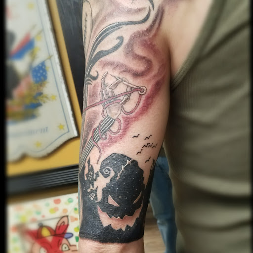 Explore fallout tattoo ideas, creative tattoo ideas in Lees Summit, available at Bleeding Heart Tattoo