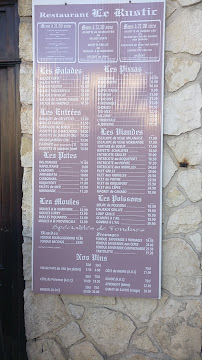 Restaurant Le Rustic à Antibes (la carte)