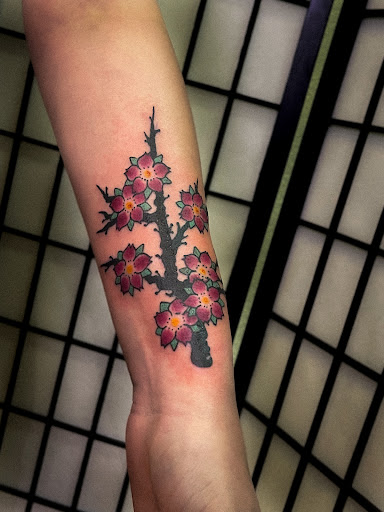 Explore mens tattoo sleeve idea, creative tattoo ideas in Cedar Falls, available at Omega Red Piercing & Tattoo