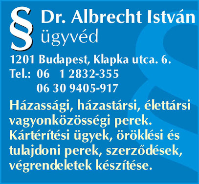 Dr. Albrecht István Ügyvéd