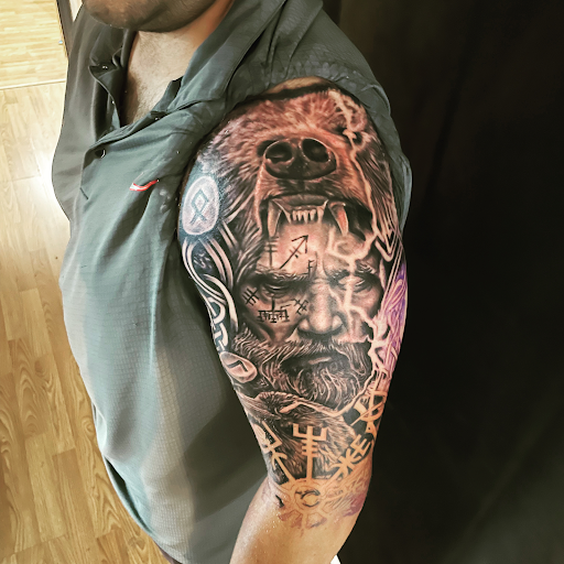 Explore tattoo of son's name ideas, creative tattoo ideas in Sarasota, available at SEVEN SINS Tattoo Studio