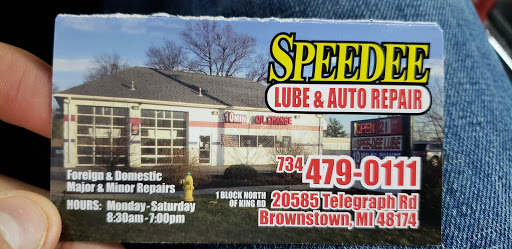 Auto Repair Shop «Spee-Dee Lube & Auto Repair», reviews and photos, 20585 Telegraph Rd, Romulus, MI 48174, USA
