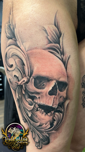 Explore ghost rider tattoo ideas, creative tattoo ideas in Milwaukee, available at Trust Tattoo and Body Piercings