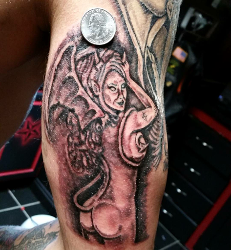 Explore tattoo fill in ideas for men, creative tattoo ideas in Erie, available at EliKingInk