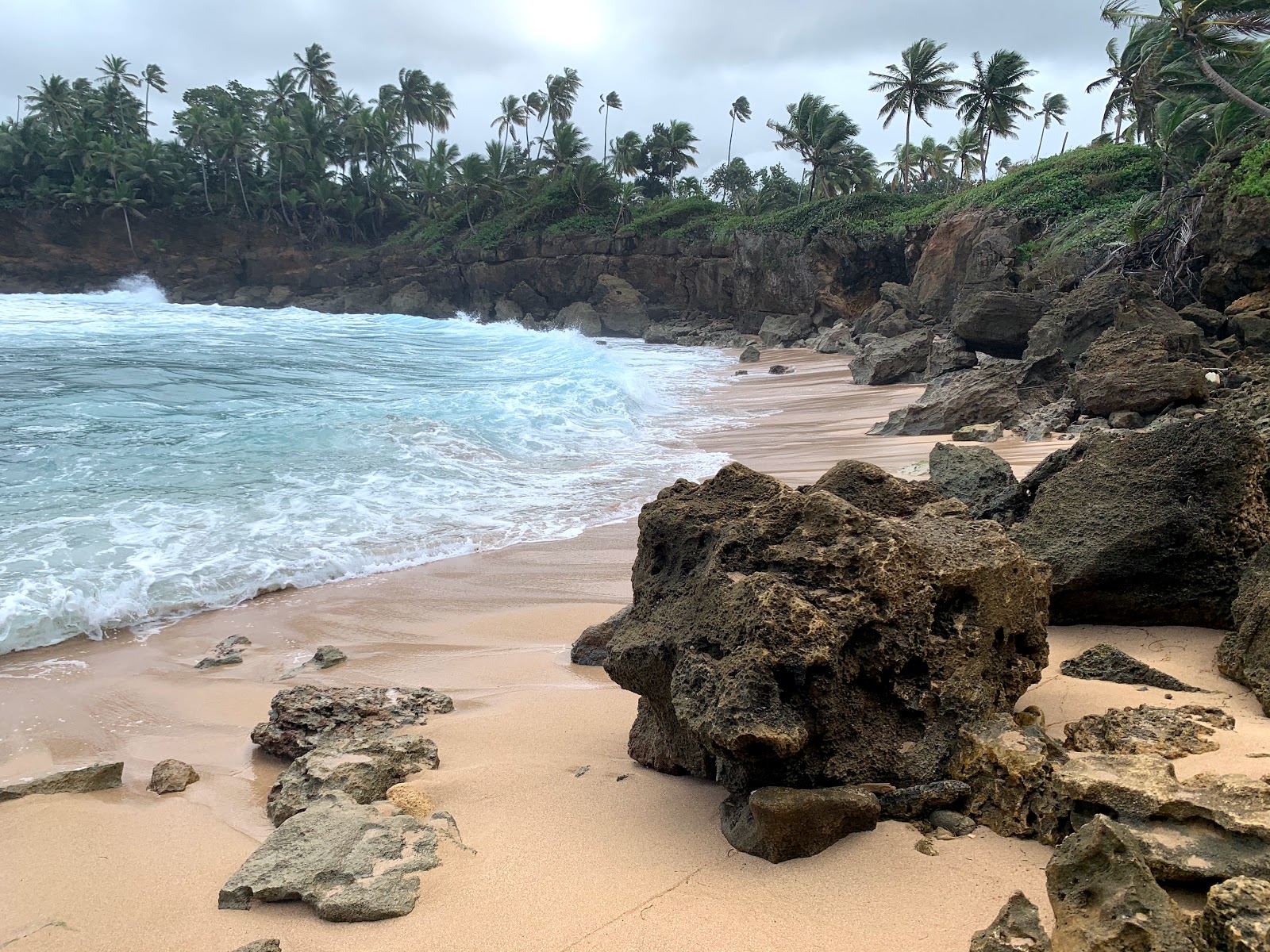 Foto av La Caldera beach med turkosa vatten yta