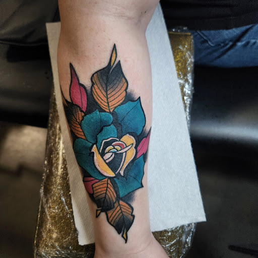 Explore ankle heart tattoo ideas, creative tattoo ideas in Fort Worth, available at Darkside of Texas Tattoo & Piercing