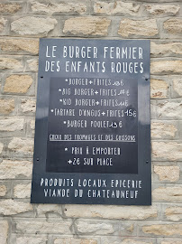 Burger fermier des Enfants Rouges à Wimereux carte