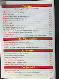 Menu du Pizzeria SAINT MATHIEU à Pantin