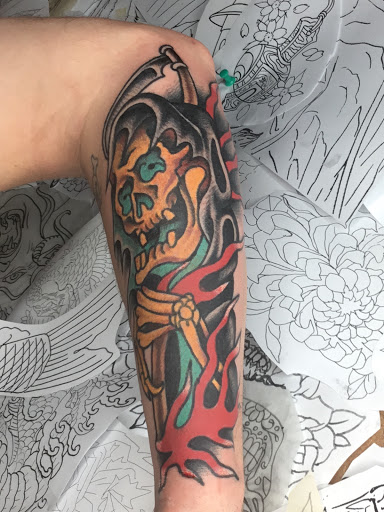 Explore good shoulder tattoo ideas, creative tattoo ideas in Montclair, available at Powerhouse Tattoo Company