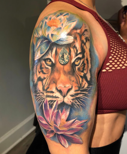 Explore autumn tattoo ideas, creative tattoo ideas in Dayton, available at Aisle 9 Tattoo