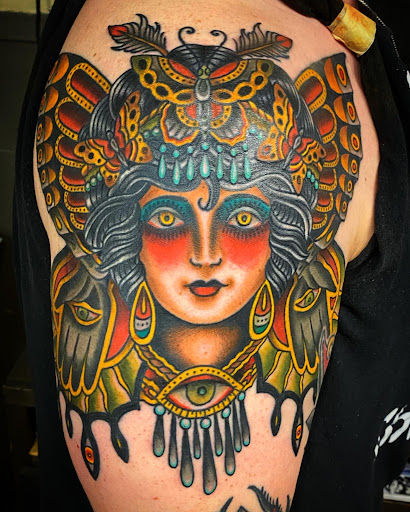 Explore abdominal tattoo ideas, creative tattoo ideas in Libertyville, available at Art With Atattooed