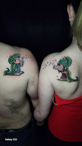 Explore thigh/butt tattoo ideas, creative tattoo ideas in Buford, available at Inked Arts Tattoo Studio