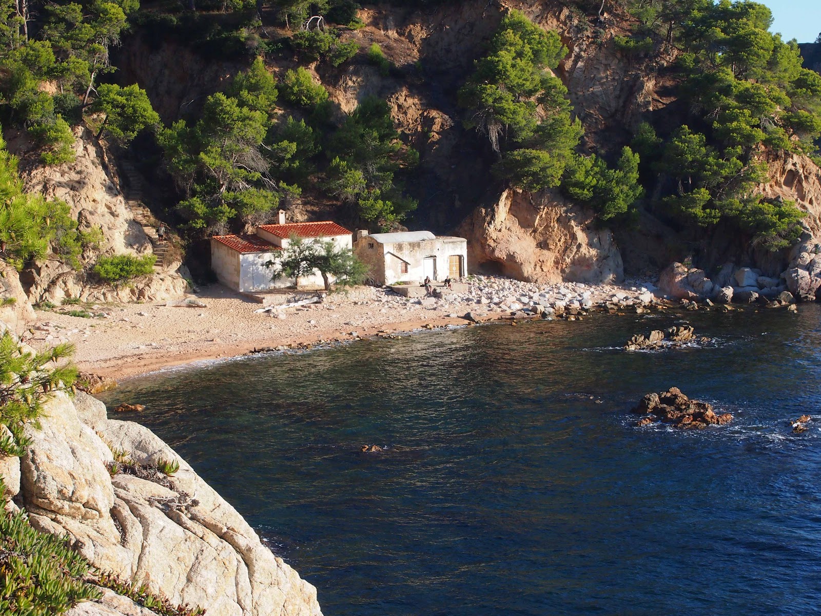 Cala del Crit'in fotoğrafı turkuaz saf su yüzey ile