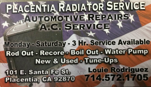 Radiator Shop «Placentia Radiator & Auto Repair», reviews and photos, 101 E Santa Fe Ct, Placentia, CA 92870, USA