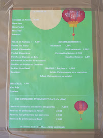 Menu / carte de Mimi - Plats D'Asie à Ventabren