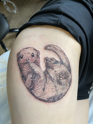 Explore girl thigh tattoo ideas, creative tattoo ideas in Bel Air, available at Dark Arts Tattoo Studio