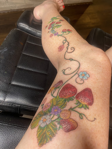 Explore sound wave tattoo ideas, creative tattoo ideas in Warrior, available at The Great Wilderness Tattoo