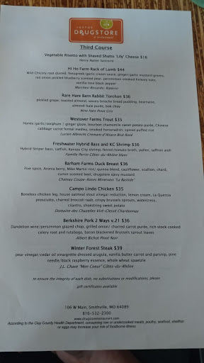 New American Restaurant «Justus Drugstore - A Restaurant», reviews and photos, 106 W Main St, Smithville, MO 64089, USA