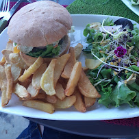 Hamburger végétarien du Restaurant français le bistrot du pont à Chauzon - n°6