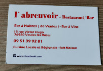 Bar-restaurant à huîtres L'abreuvoir à Veules-les-Roses - menu / carte