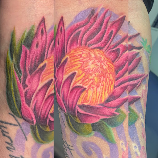 Explore iron maiden tattoo ideas, creative tattoo ideas in Springfield, available at Anchored Ink Tattoo & Piercing by SPLAT LLC