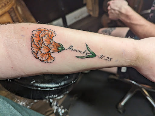Explore minato tattoo ideas, creative tattoo ideas in Fuquay Varina, available at 401 Tattoo and Antiquities