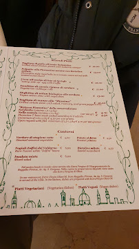 Restaurant toscan Trattoria Enzo & Piero à Florence (la carte)