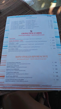 Menu / carte de Ristorante Conchiglia à Cala Gonone