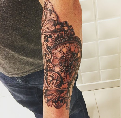 Explore cover up tattoo ideas on hip, creative tattoo ideas in Medford, available at Order of the Sacred Crow Tattoo And Art Emporium