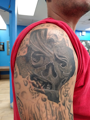 Explore david and goliath tattoo ideas, creative tattoo ideas in Houston, available at Orlandos Tattoo Studio