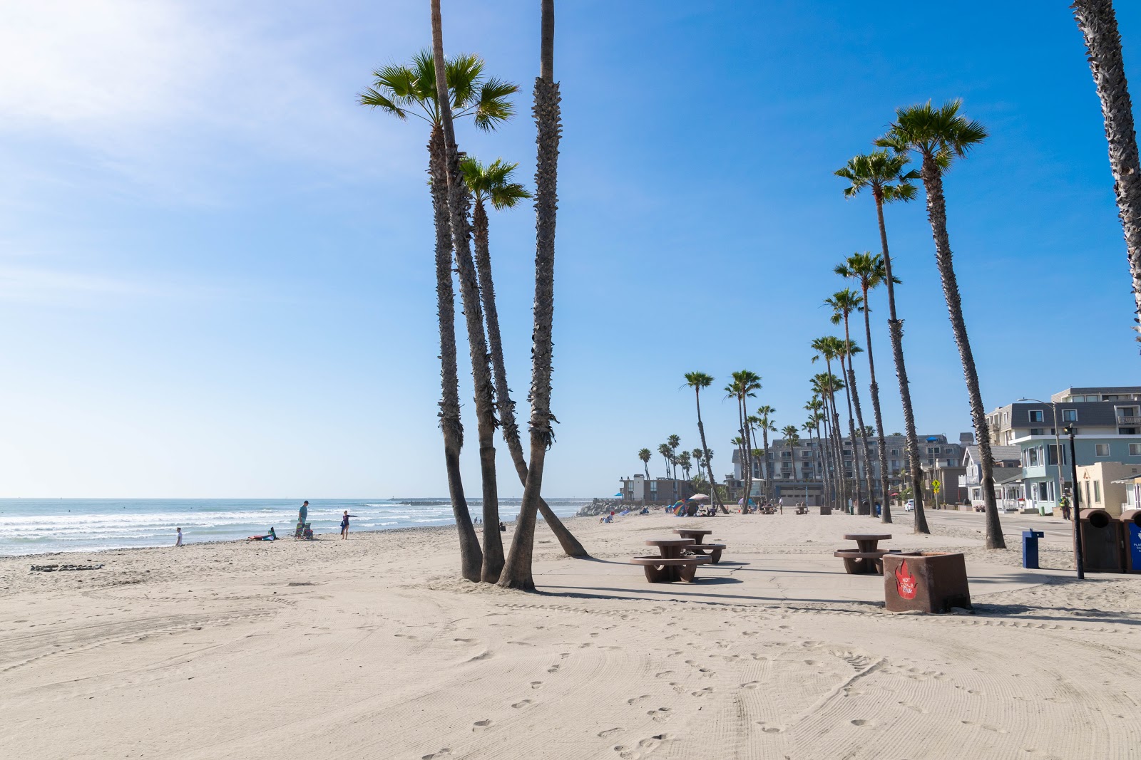 Photo of Oceanside City beach with bright sand surface