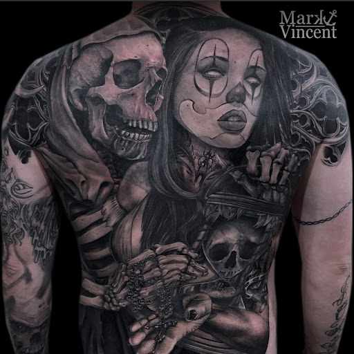 Explore knee cap tattoo ideas, creative tattoo ideas in Downingtown, available at Iconic Tattoo Co