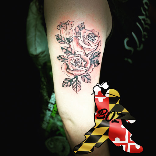 Explore firefighter sleeve tattoo ideas, creative tattoo ideas in Waldorf, available at Hypnotique Ink