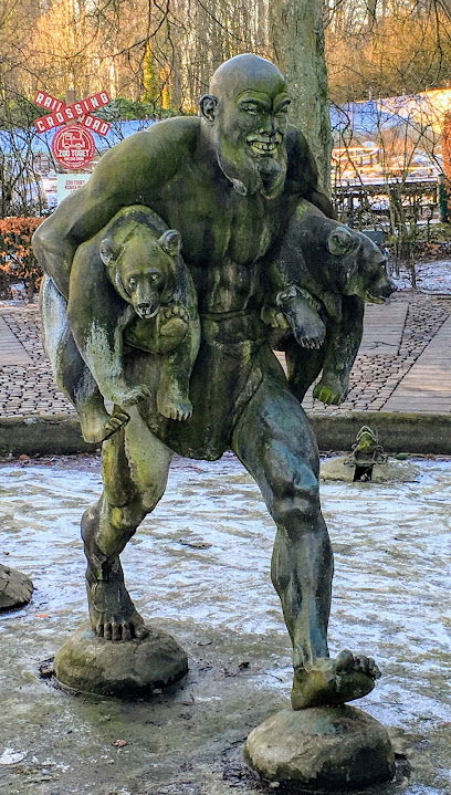 Bronzestatue 'Et godt kup' af Carl Johan Bonnesen (1935)