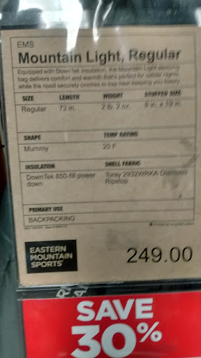 Outdoor Sports Store «Eastern Mountain Sports», reviews and photos, 1500 S Willow St, Manchester, NH 03103, USA