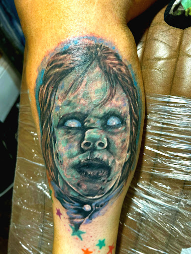 Explore labyrinth tattoo ideas, creative tattoo ideas in Roanoke, available at RailYard INK