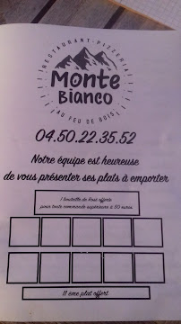 Monte Bianco à Sillingy menu